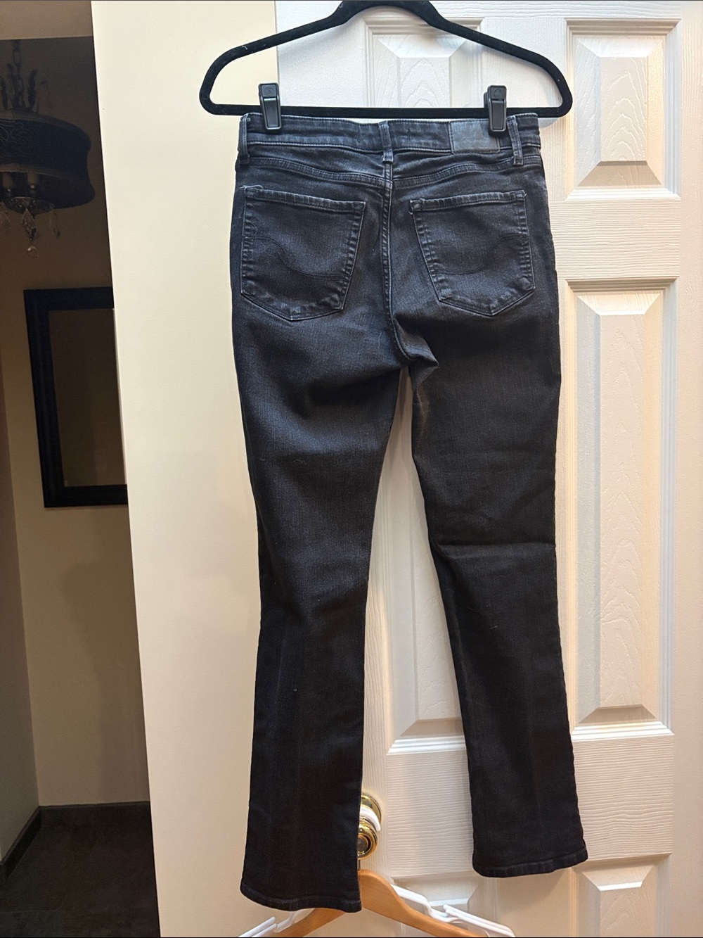Levi's strauss jeans black 4 / 27 Midrise straight EUC gray/ faded black